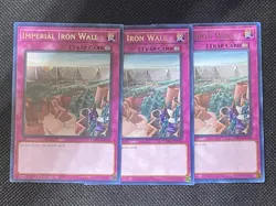 3x YuGiOh! - Imperial Iron Wall TAMA-EN058 Rare 1st Edition Near Mint - Image 1