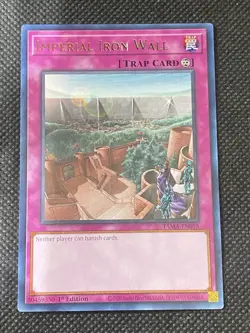 3x YuGiOh! - Imperial Iron Wall TAMA-EN058 Rare 1st Edition Near Mint - Image 2