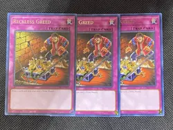 3x YuGiOh! - Reckless Greed TAMA-EN057 Rare 1st Edition Near Mint - Image 1