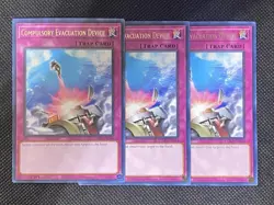 x3 YuGiOh! - Compulsory Evacuation Device TAMA-EN044 Rare 1st Edition Near Mint - Image 1
