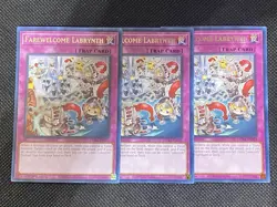 3x YuGiOh! - Farewelcome Labrynth TAMA-EN024 Rare 1st Edition Near Mint - Image 1