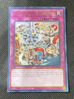 3x YuGiOh! - Farewelcome Labrynth TAMA-EN024 Rare 1st Edition Near Mint - Image 2