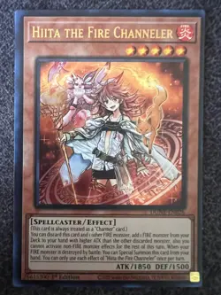 Yugioh Hiita the Fire Channeler DUNE-EN026 Ultra Rare 1st Edition NM - Image 1