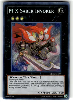 YuGiOh Order of Chaos Card ORCS-EN096 SR M-X-Saber Invoker - Image 1