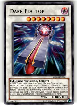 YuGiOh Order of Chaos Card ORCS-EN096 R Dark Flattop - Image 1