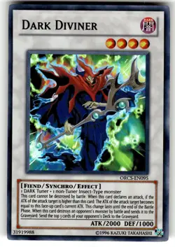 YuGiOh Order of Chaos Card ORCS-EN095 SR Dark Diviner - Image 1