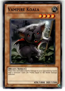 YuGiOh Order of Chaos Card ORCS-EN093 C Vampire Koala - Image 1