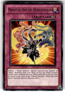 YuGiOh Order of Chaos Card ORCS-EN089 R Ninjitsu Art of Duplication - Image 1