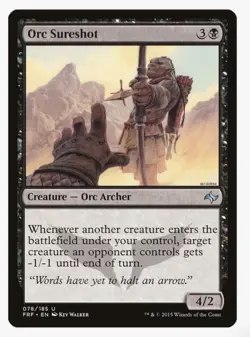 Orc Sureshot #78 Fate Reforged (FRF) Magic Card in Protective Sleeve - Image 1
