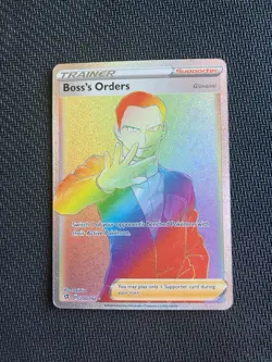 Pokemon TCG Boss's Orders Rebel Clash 200/192 Holo Rainbow Secret Rare Card - Image 1