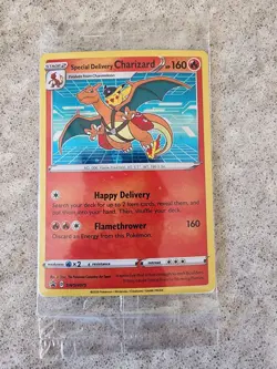 Special Delivery Charizard Pokemon Center Promo Card SEALED SWSH075 - Image 1