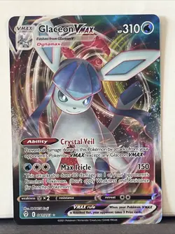 Pokemon TCG Glaceon VMAX Evolving Skies Holo Ultra Rare Card 041/203 - Image 1