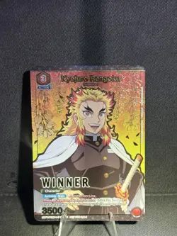 Sealed Union Arena Winner Card Kyojuro Rengoku KMY-1-089 Demon Slayer - Image 1