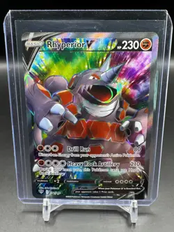 Rhyperior V 181/189 Darkness Ablaze Full Art Ultra Rare Pokemon TCG Card NM - Image 1