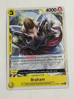 Braham OP06-111 C Wings of Captain ONE PIECE Card Game NM English - Image 1