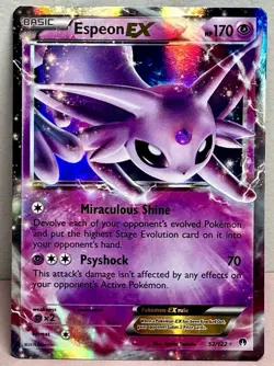 Espeon EX 52/122 XY Breakpoint Holo Rare Pokemon Card 2016 NM (Grade Ready) - Image 1