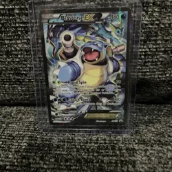 Pokemon Card Blastoise EX Black Star Promo XY122 - Heavy Played - Image 1