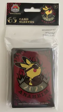 Pokemon World Championships 2025 Pikachu Rockabilly Card Sleeves Anaheim - Image 1