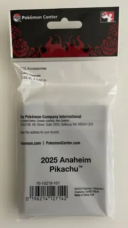 Pokemon World Championships 2025 Pikachu Rockabilly Card Sleeves Anaheim - Image 2