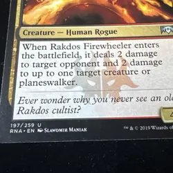 RAKDOS FIREWHEELER ~mtg NM-M Ravnica Allegiance Unc - Image 2