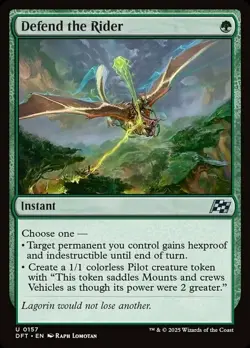 1x Defend the Rider - Foil MTG Aetherdrift NM Magic Foil - Image 1