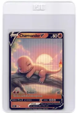 Pokemon Card PokeTeamLegends CustomMade Sleeping Charmander - Image 1