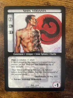 Battletech CCG TCG Card Game Rare Mechwarrior Exp Shin Yodama - Image 1