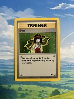 Erika Trainer Pokemon Card TCG 16/132 Gym Heroes - Holo Rare Vintage WOTC NM - Image 1