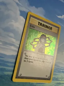 Erika Trainer Pokemon Card TCG 16/132 Gym Heroes - Holo Rare Vintage WOTC NM - Image 2