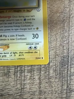 Pokemon Neo Revelation 1st Edition Lanturn Card 32/64 WOTC, MINT Condition - Image 4