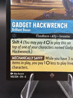 Disney Lorcana: Azurite Sea "GADGET HACKWRENCH" #140/204 CCG Card FOIL - Image 5