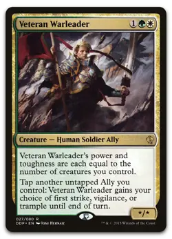 Veteran Warleader #27 (NM) Zendikar vs. Eldrazi DDP Magic MTG - Image 1