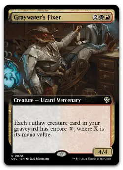 Graywater's Fixer (Extended Art) #72 (NM) Thunder Junction OTC Magic MTG - Image 1