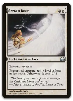 Serra's Boon #18 (LP) Divine vs Demonic DDC Magic MTG - Image 1