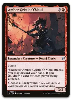 Amber Gristle O'Maul #159 (NM) Baldur's Gate CLB Magic MTG - Image 1