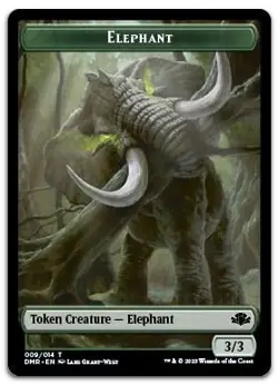 Elephant Token #9 (NM) Dominaria Remastered DMR Magic MTG - Image 1