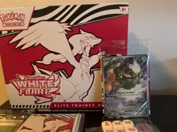 Pokemon White Flare ETB Box Open- NO PACKS- Promo & Accessories included - Image 3