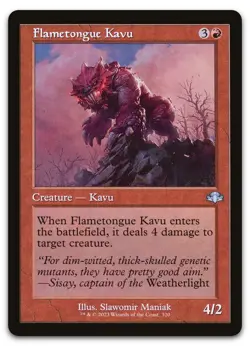 Flametongue Kavu (Retro Frame) #320 (NM) Dominaria Remastered DMR Magic MTG - Image 1