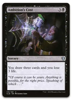 Ambition's Cost #110 (NM) Baldur's Gate CLB Magic MTG - Image 1