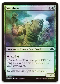 Werebear #182 (Foil) (NM) Dominaria Remastered DMR Magic MTG - Image 1