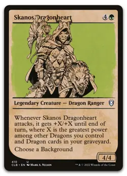 Skanos Dragonheart (Showcase) #410 (NM) Baldur's Gate CLB Magic MTG - Image 1