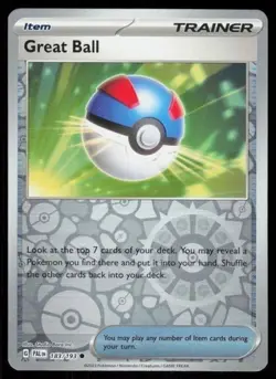 Pokemon - Great Ball - 183/193 - Reverse Holo - Paldea Evolved - NM/M - Image 1