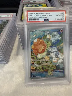 2024 Pokemon SV Surging Sparks SSP EN Castform Sunny Form #195/191 PSA 10 - Image 5