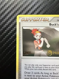 Pokemon Buck's Training 130/146 Legends Awakened Prerelease STAFF Promo LP - Image 2