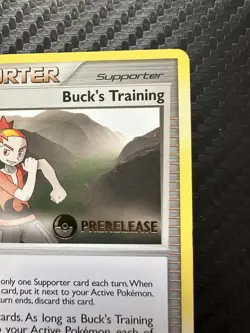 Pokemon Buck's Training 130/146 Legends Awakened Prerelease STAFF Promo LP - Image 3
