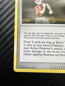 Pokemon Buck's Training 130/146 Legends Awakened Prerelease STAFF Promo LP - Image 5