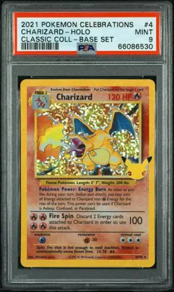 2021 Pokemon Celebrations Classic Collection Charizard #4 Classic Base Set PSA 9 - Image 1