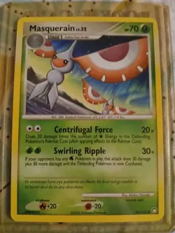 Masquerain 55/123 Uncommon Pokemon TCG Mysterious Treasures Excellent Condition - Image 1
