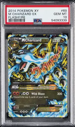 2014 POKEMON XY FLASHFIRE #69 M CHARIZARD EX PSA 10 - Image 1