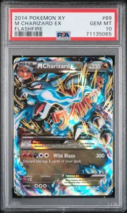 2014 POKEMON XY FLASHFIRE #69 M CHARIZARD EX PSA 10 - Image 1